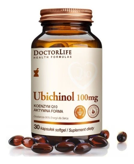 Suplement diety, Doctor Life, Ubichinol koenzym Q10 aktywna forma 100 mg, 30 kapsułek Doctor Life