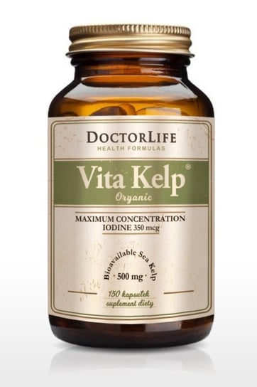 Suplement diety, Doctor Life, Vita Kelp Organic 500 mg organiczny jod, 150 kapsułek Doctor Life