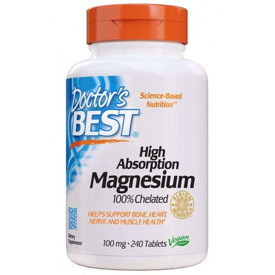 Suplement diety, Doctor'S Best, High Absorption Magnesium, Ma Inna marka