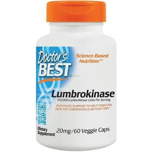 Suplement diety, Doctor's Best, Lumbrokinase - Lumbrokinaza 20mg, 60 kaps. Inna marka