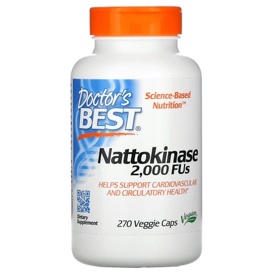 Suplement diety, Doctor's Best, Nattokinase 2000 Fus, 270 kaps. Inna marka