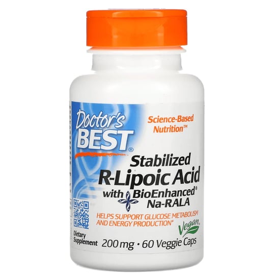 Suplement diety, Doctor's Best, Stabilized R-Lipoic Acid 200 m Inna marka