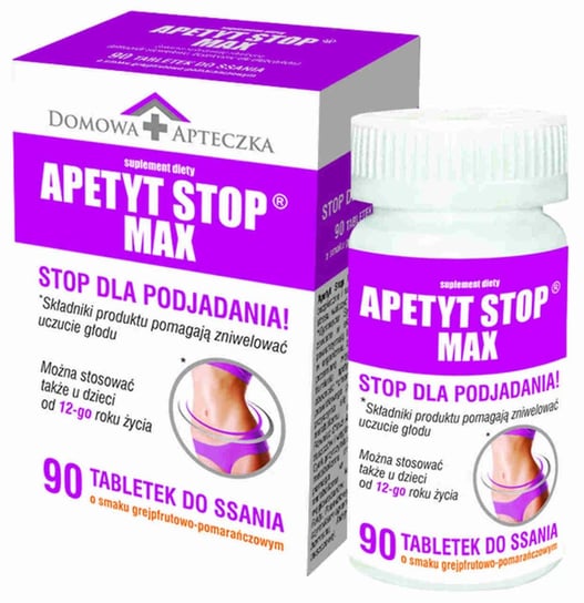 Suplement diety, Domowa Apteczka Apetyt Stop Max, suplement diety, 90 tabletek do ssania Domowa Apteczka