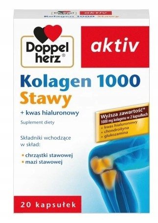 Suplement diety, Doppelherz Aktiv Kolagen 1000, Stawy, 20 kaps. QUEISSER