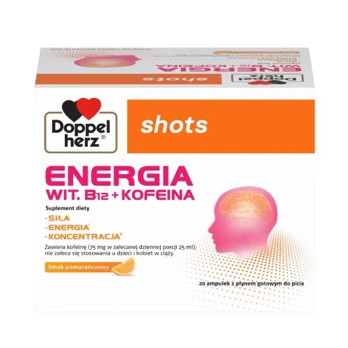 Suplement diety, Doppelherz Shots Energia, 20amp. Doppelherz