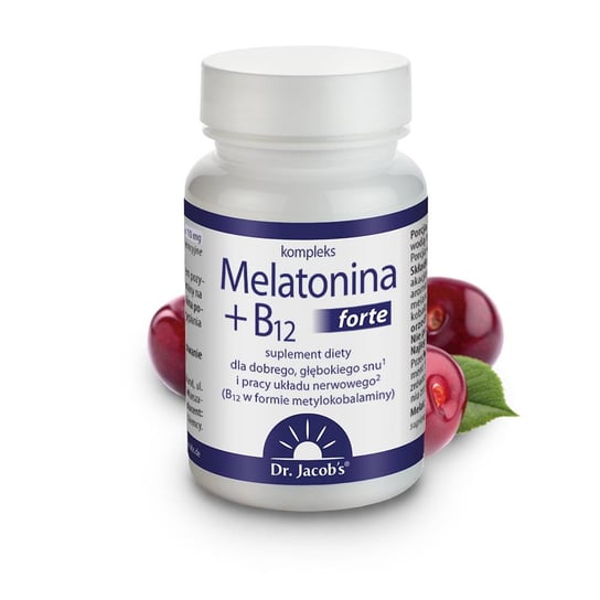 Suplement diety, Dr. Jacob's kompleks Melatonina i B12 Forte 90 tabletek Dr. Jacob's