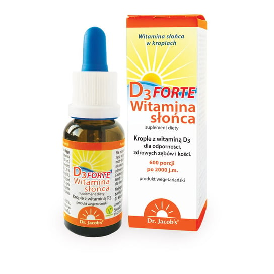 Suplement diety, Dr.Jacobs, witamina słońca D3 Forte, 20 ml Dr.Jacob's