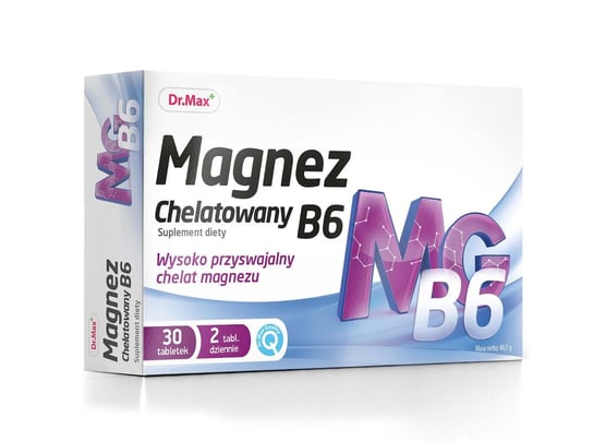 Suplement diety, Dr.Max, Magnez Chelatowany B6, 30 tabletek Dr.Max