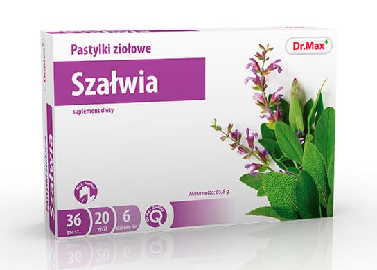 Suplement diety, Dr.Max, pastylki ziołowe Szałwia, 36 pastylek Dr.Max