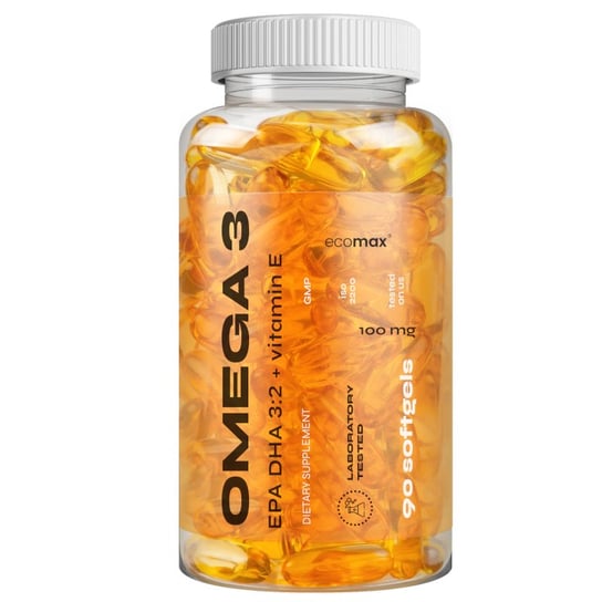 Suplement diety, ECOMAX Omega 3 1000mg + Vitamin E 90 kaps Ecomax