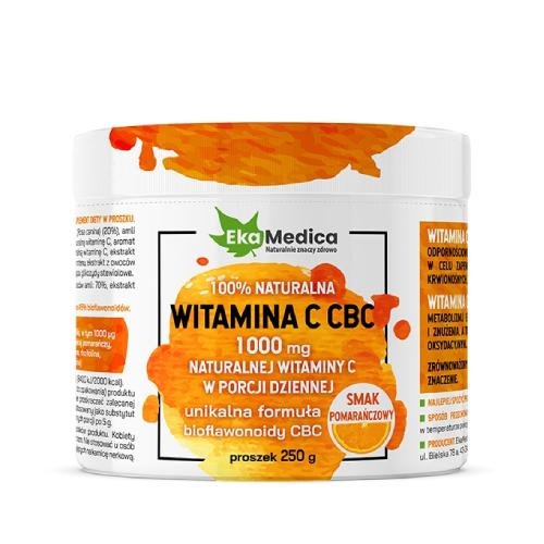 Suplement diety, EkaMedica, Naturalna Witamina C z owoców 1000 mg, 250 g EKAMEDICA