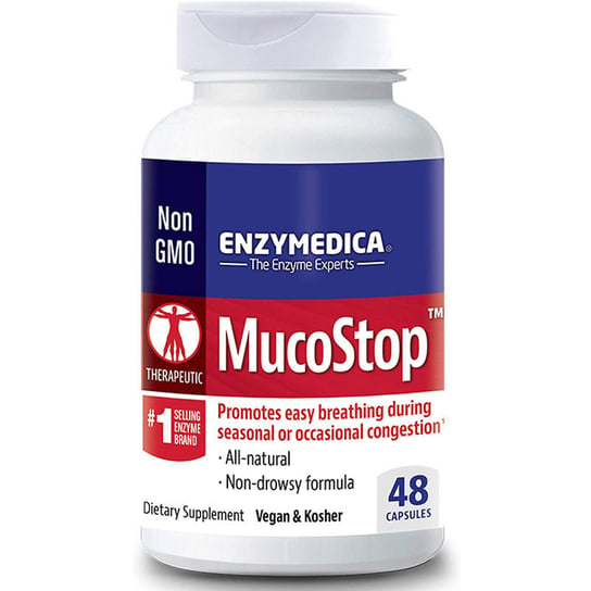 Suplement diety, Enzymedica Mucostop 48Caps Enzymedica