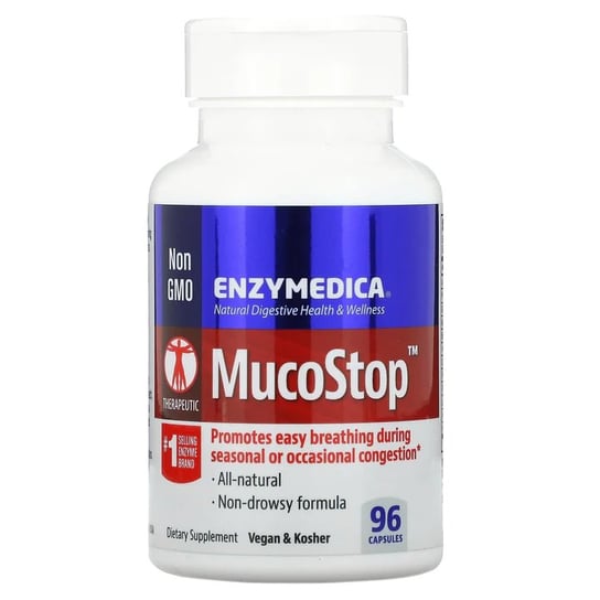 Suplement diety, Enzymedica, Mucostop, 96 Kaps. Enzymedica