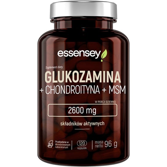 Suplement diety, ESSENSEY Glukozamina+Chondroityna+MSM 2600mg 120caps Inna marka