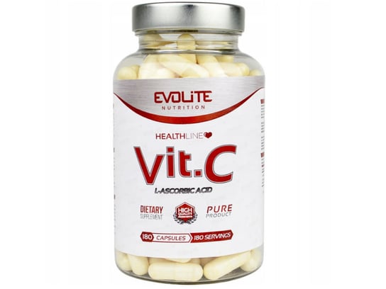 Suplement diety, Evolite, Vitamin C, 180 kapsułek Evolite Nutrition