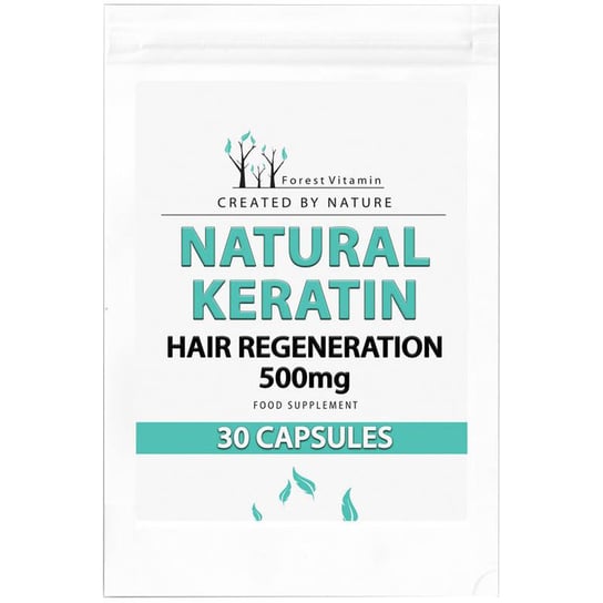 Suplement diety, Forest Vitamin, Natural Keratin Hair Regeneration 500mg, 30 kaps. Forest Vitamin