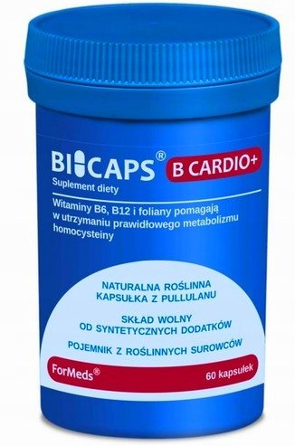 Suplement diety, Formeds Bicaps B Cardio+ Witamina B6, B12, Foliany 60Szt. Formeds