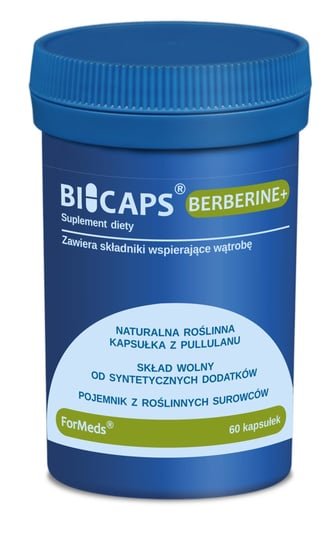 Suplement diety, Formeds, Bicaps Berberine+, Wątroba Cholesterol, 60 kaps. Formeds