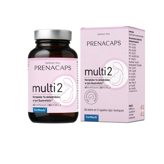 Suplement diety, ForMeds Prenacaps multi 2 kompleks witamin dla kobiet od 13 tygodnia ciąży i karmiących Formeds