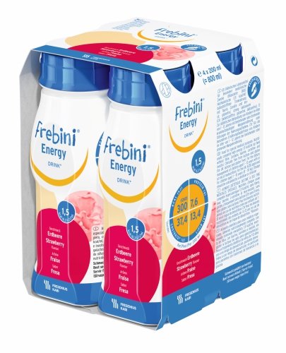 Suplement diety, Frebini Energy Drink Truskawkowy, 4x200 ml Inna marka