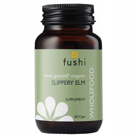 Suplement diety, Fushi, Wiąz czerwony Slippery Elm BIO, 60 kaps. Fushi