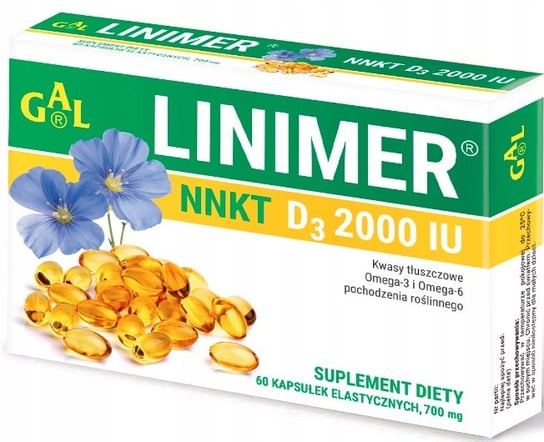 Suplement diety, Gal, Linimer, D3 2000 witamina D, 60 kaps. Gal