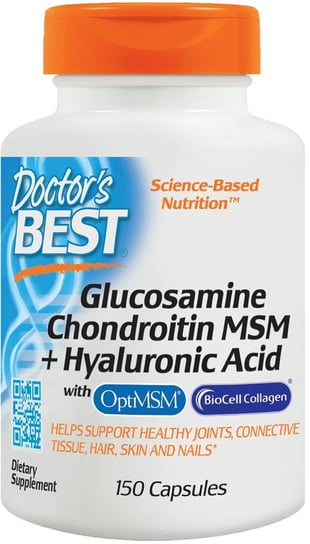 Suplement diety, Glukozamina Chondroityna OptiMsm Kolagen Biocell + Kwas Hialuronowy 150 kaps. Doctor's Best Inna marka