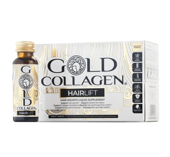 Suplement diety, Gold Collagen Hairlift Liquid Supplement, Kolagen do picia, 10x50ml Inna marka