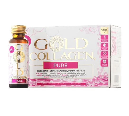 Suplement diety, Gold Collagen Pure Skin, Hair & Nail Health Liquid Supplement, Kolagen do picia, 10x50ml GOLD COLLAGEN