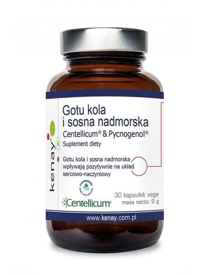Suplement diety, Gotu Kola i Sosna Nadmorska - Centellicum i Pycnogenol (30 kaps.) Kenay