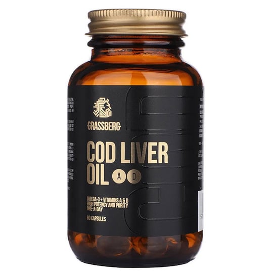 Suplement diety, GRASSBERG Cod Liver Oil A D 60caps Grassberg