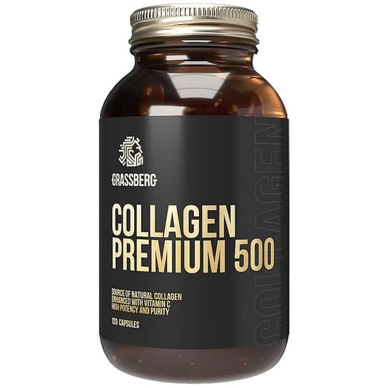 Suplement diety, Grassberg Collagen Premium 500 120Caps GRASSBERG