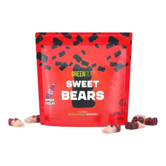 Suplement diety, Green Out Sweet Bears, Żelki konopne, 130g Dutch Therapy