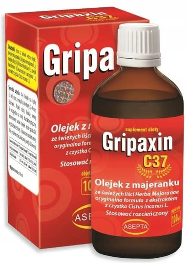 Suplement diety, Gripaxin C37 Olejek z majeranku Na Odporność 100ml Asepta