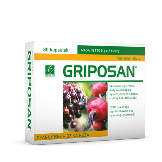 Suplement diety, GripoSan, 30 kapsułek - suplement diety A-Z Medica