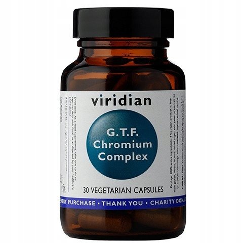 Suplement diety, GTF Chrom Kompleks 30 kapsułek Viridian Viridian