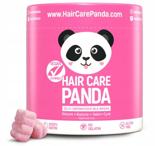 Suplement diety, Hair Care Panda, Oryginalne Żelki Z Biotyną 5000% Inna marka