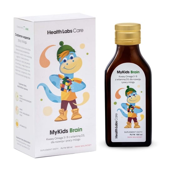 Suplement diety, Health Labs Care MyKids Brain 100ml o smaku malinowym Health Labs Care