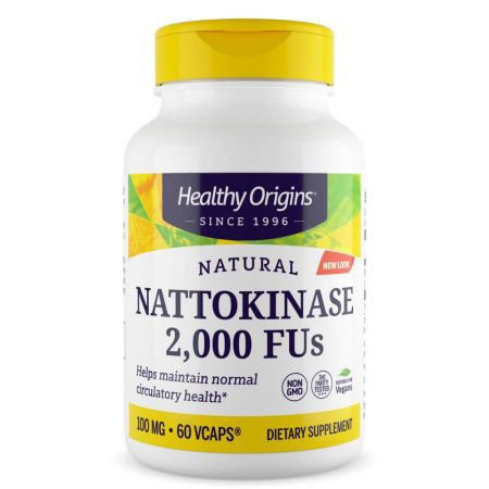 Suplement diety, Healthy Origins, Nattokinaza 2000 FUs, 60 kaps. Healthy Origins