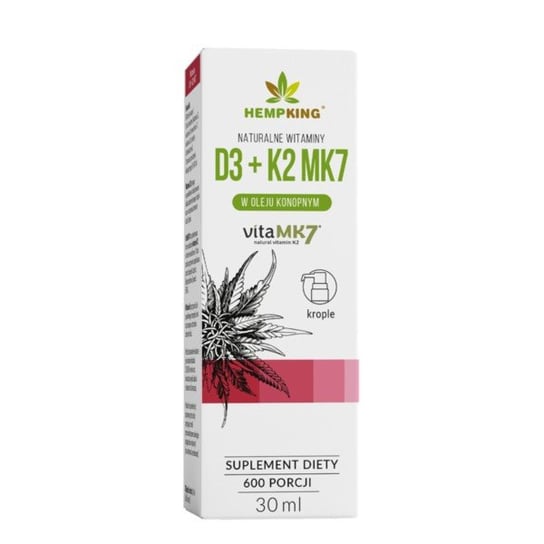 Suplement diety, HEMPKING Witamina D3 K2 MK7 30 ml w Bio oleju Hempking