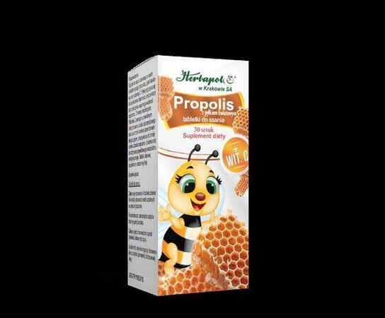 Suplement diety, Herbapol Propolis z Pyłkiem Kwiatowym 30 tab. HERBAPOL KRAKÓW