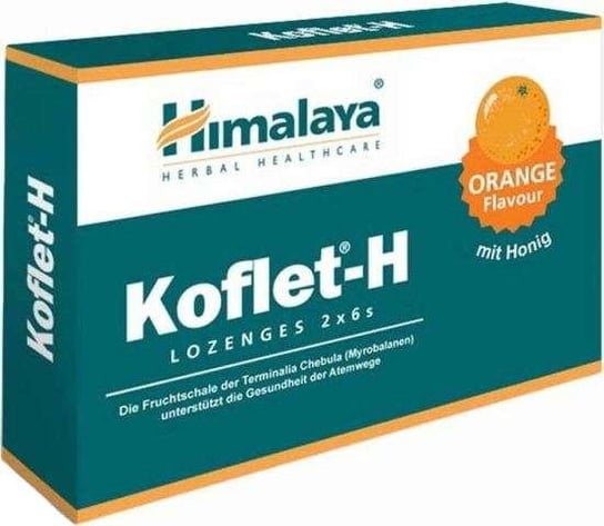 Suplement diety, Himalaya, Koflet, Pastylki na gardło Orange, 2x6 Himalaya