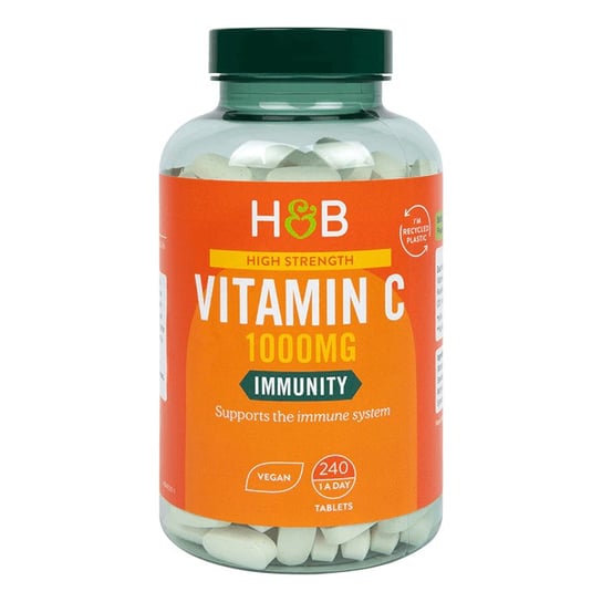 Suplement diety, Holland & Barrett, High Strength Vitamin C 1000 mg, 240 tab. Inna marka