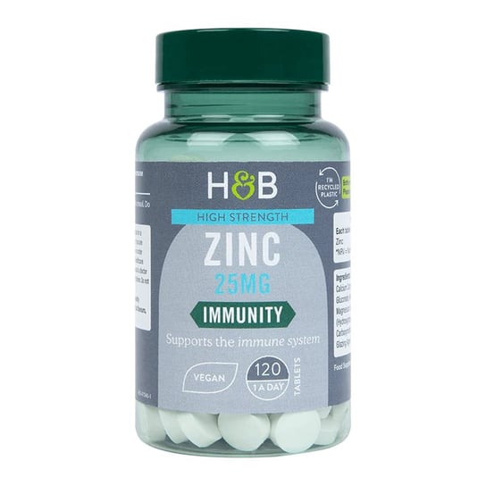 Suplement diety, Holland & Barrett, High Strength Zinc 25 mg, 120 kaps. Inna marka