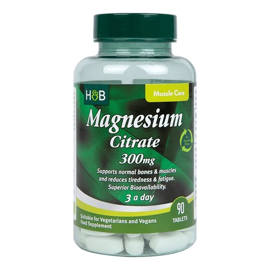 Suplement diety, Holland & Barrett, Magnesium Citrate 100 mg, 90 tabl. Inna marka