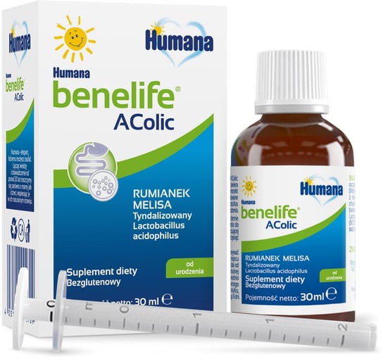 Suplement diety, Humana benelife AColic, płyn, 30 ml Humana