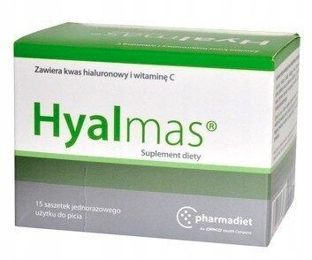 Suplement diety, Hyalmas, Kwas hialuronowy witamina C, 15 sasz. x 6 g Chemedica