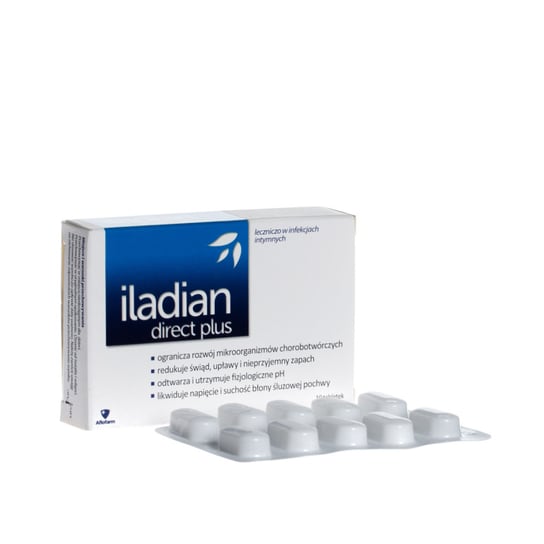 Suplement diety, Iladian direct plus, 10 tabletek dopochwowych Aflofarm
