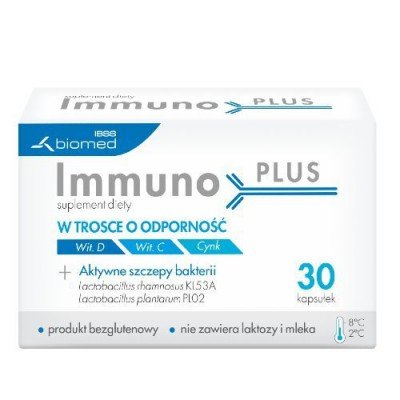 Suplement diety, Immuno PLUS 0,306 g, 30 kaps. Immuno Plus