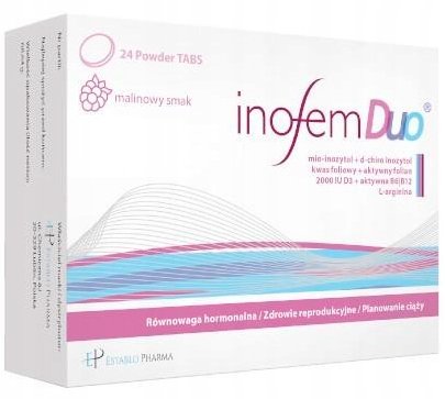 Suplement diety, Inofem Duo, Płodność Planowanie Ciąży Pcos, 24 Tab. Establo Pharma